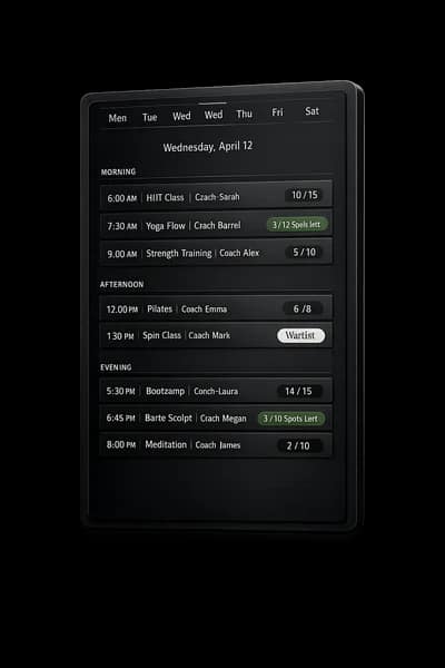 Scheduling interface preview