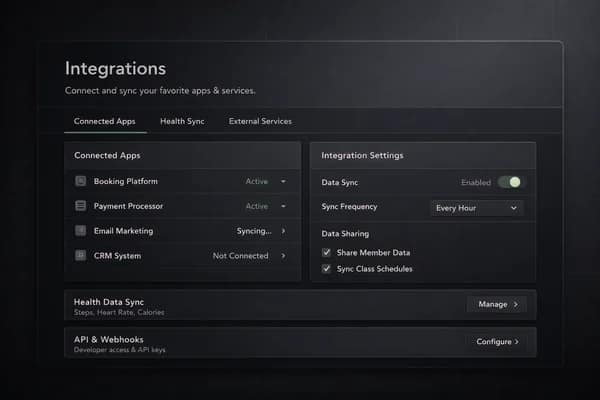 Integrations interface preview