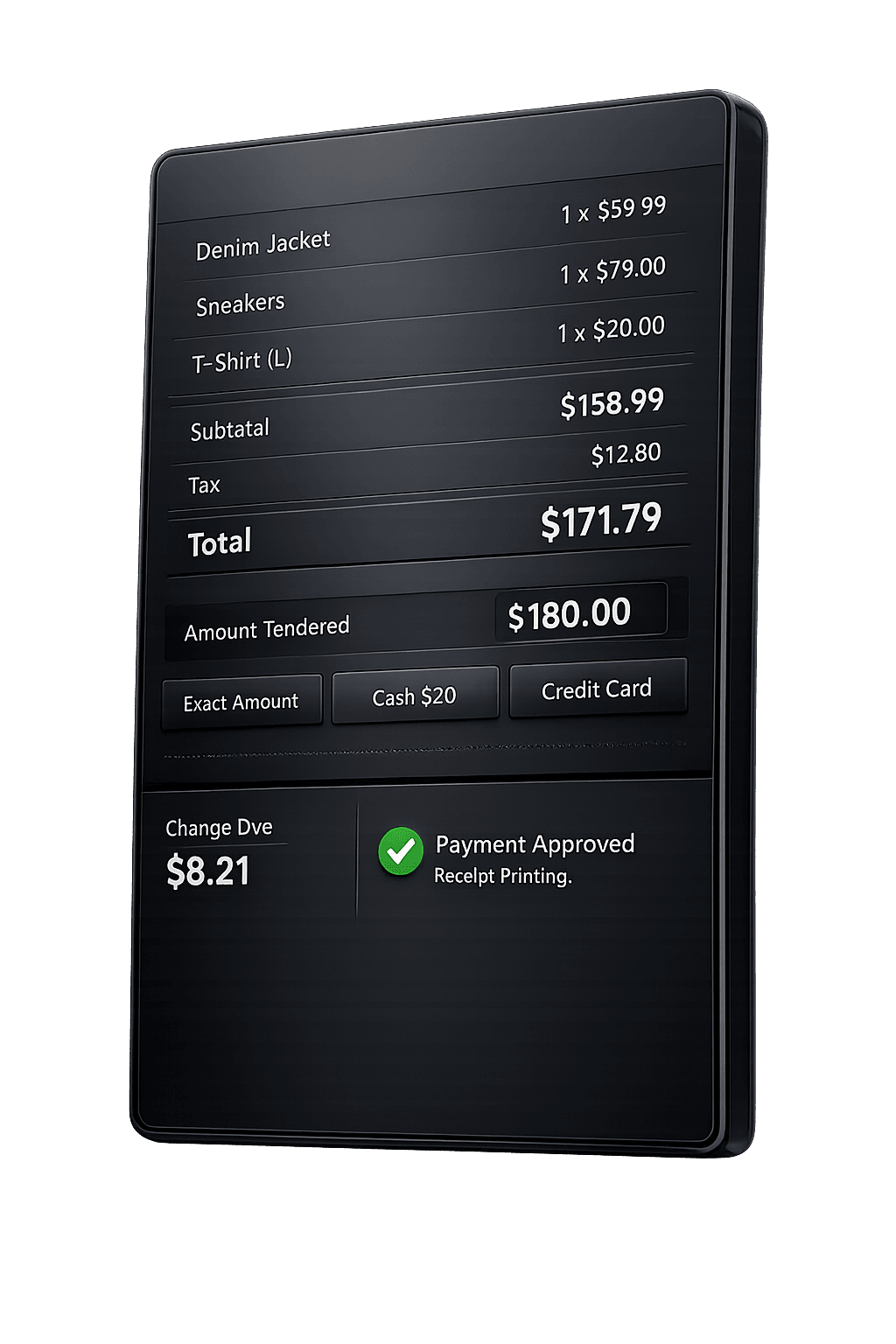 Point of Sale (POS) interface preview