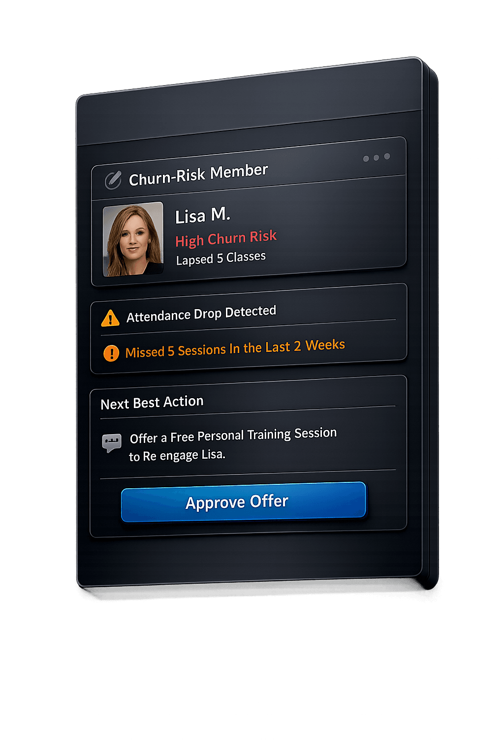 Retention interface preview