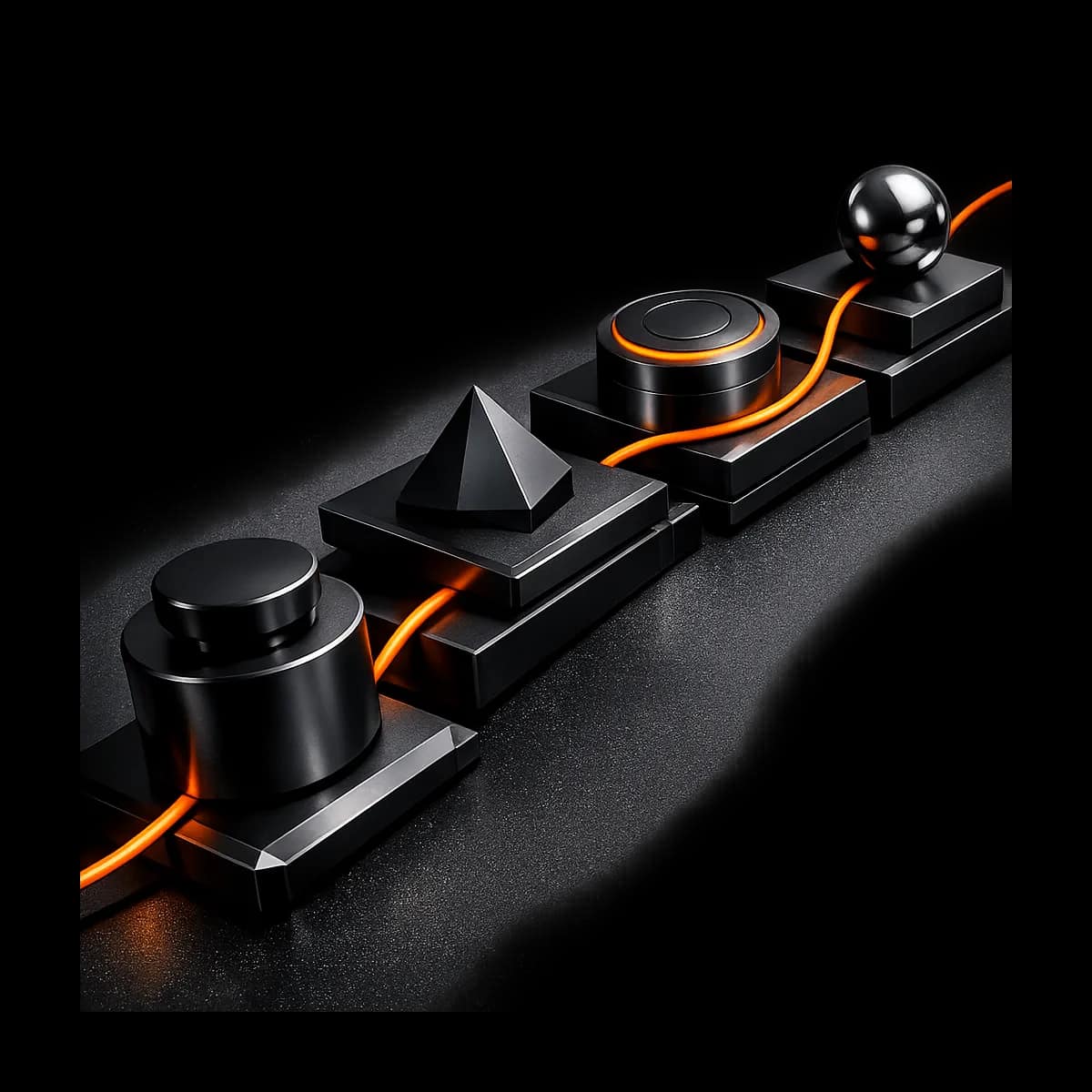 A precision balance scale representing tradeoffs between coach pay, margin, and member experience, with a single orange accent path