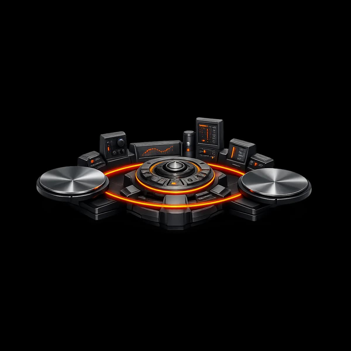 A precision balance scale with one orange-highlighted path representing approval-gated reconciliation in Gymizen