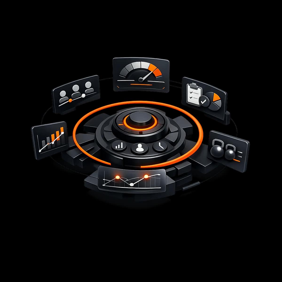 A tensioned spring scale balancing two weights representing capacity and experience, with a single orange accent line indicating the operator’s target zone.